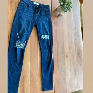 Blue Skinny Distressed Jeans